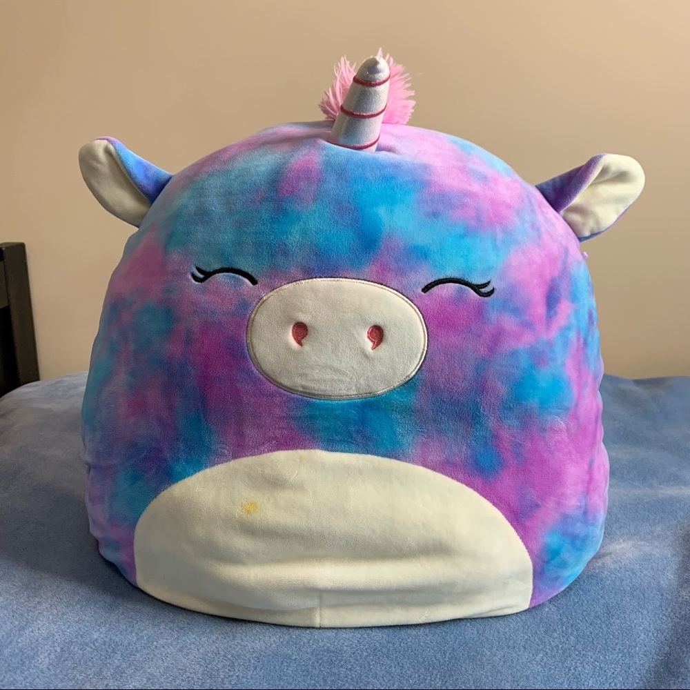 Squishmallows Multicolor Blue Pink Purple Unicorn Plush